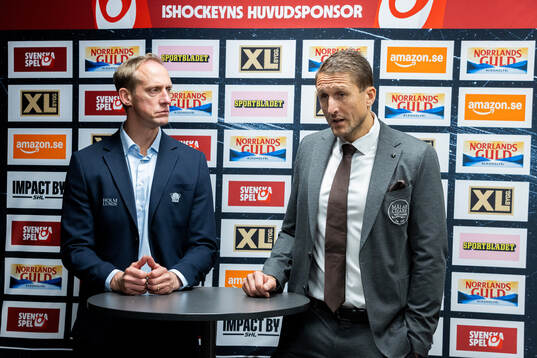 Linköpings tränare Mikael Håkanson och Malmö Redhawks
