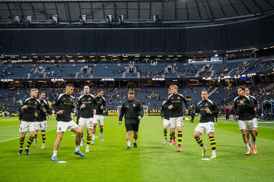Under fotbollsmatchen i Allsvenskan mellan AIK och GAIS