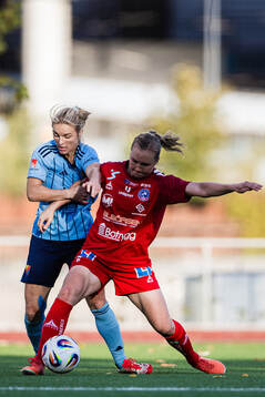 Djurgårdens Mimmi Wahlström och Linköpings Noor Eckhoff