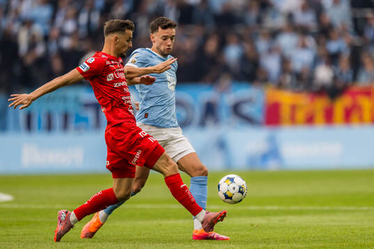 Värnamos Ajdin Zeljkovic och Malmö FFs Colin Rösler