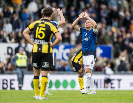Halmstads Joel Allansson jublar