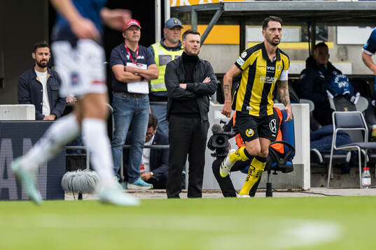 Hammarbys tränare Kim Hellberg och Nahir Besara