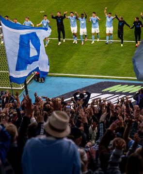Malmö FFs spelare jublar mot publiken