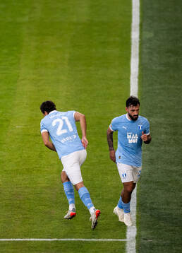 Malmö FFs Stefano Vecchia och Sead Haksabanovic