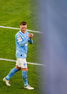 Malmö FFs Anders Christiansen tackar publiken