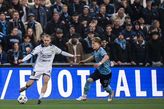 Sirius Melker Heier och Djurgårdens Matias Siltanen