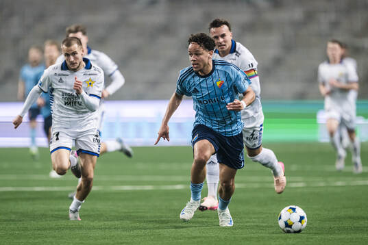 Sirius Melker Heier och Djurgårdens Mikael Anderson