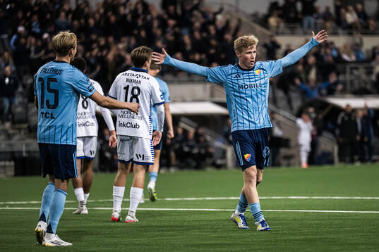 Djurgårdens Bo Hegland jublar