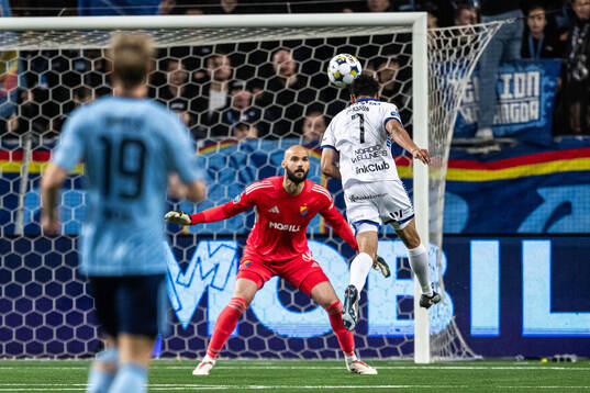 Djurgårdens målvakt Filip Manojlovic och Sirius Joakim