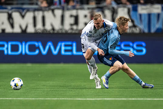 Sirius Jakob Voelkerling Persson och Djurgårdens Bo Hegland