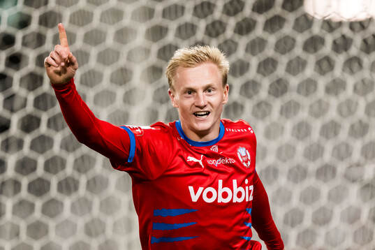 Helsingborgs Oscar Aga jublar