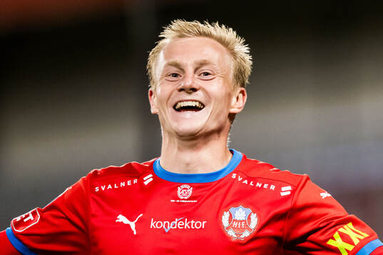 Helsingborgs Oscar Aga jublar