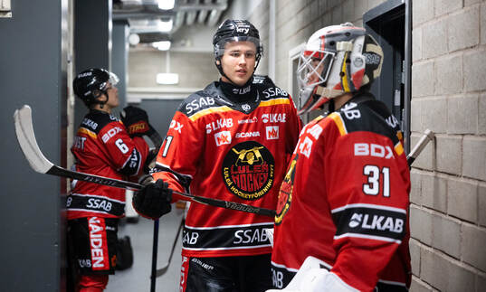 Luleås Jakob Ihs-Wozniak och målvakt Matteus Ward