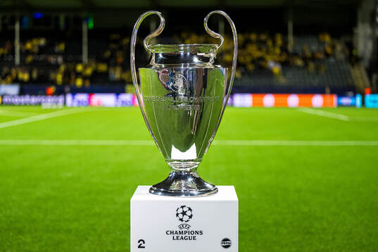 The Champions League trophy at Aspmyra Stadion
