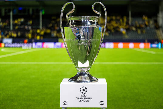 The Champions League trophy at Aspmyra Stadion