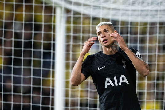 Richarlison of Tottenham Hotspur looks dejected
