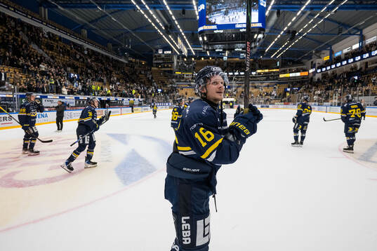 HV71s Linus Lindström jublar
