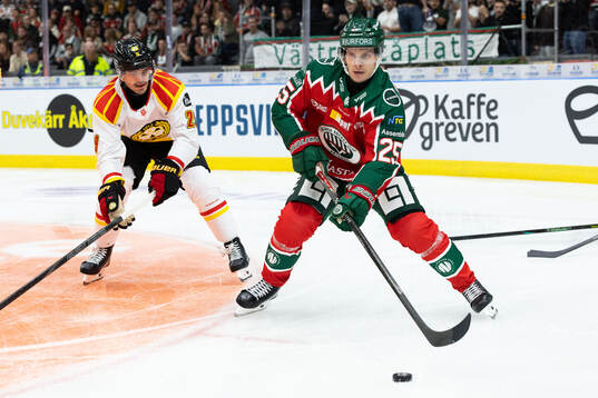 Brynäs Axel Andersson och Frölundas Arttu Ruotsalainen