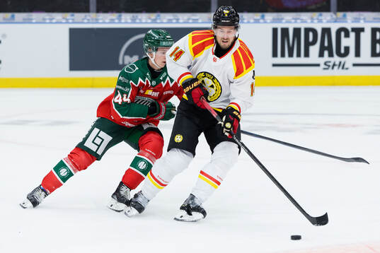Brynäs Robert Hägg och Frölundas Noah Dower Nilsson