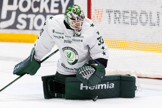 Färjestads målvakt Emil Larmi