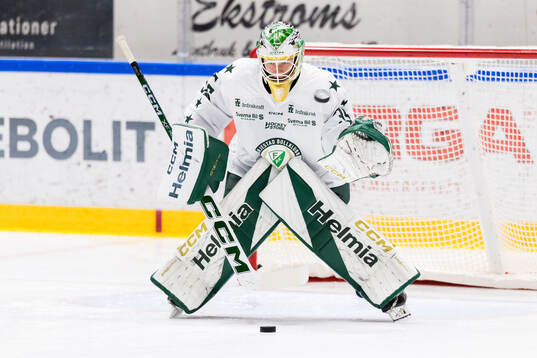 Färjestads målvakt Melker Thelin