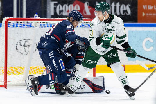 Linköpings Mikko Kokkonen och Färjestads Joel Kellman