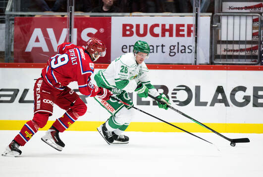 Rögles Anton Bengtsson och Timrås Marcus Westfält