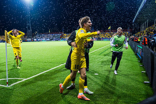 Jens Petter Hauge of Bodø/Glimt celebrates