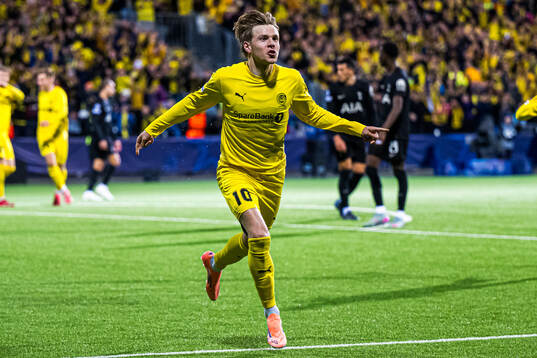 Jens Petter Hauge of Bodø/Glimt celebrates
