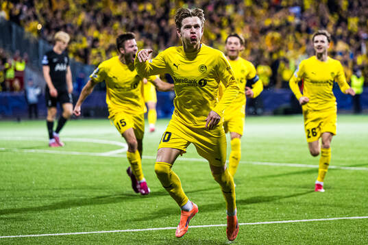 Jens Petter Hauge of Bodø/Glimt celebrates