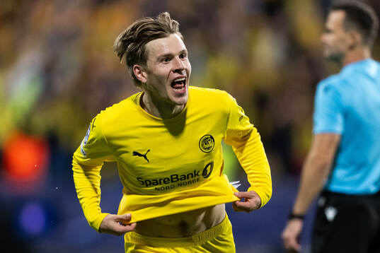 Jens Petter Hauge of Bodø/Glimt celebrates