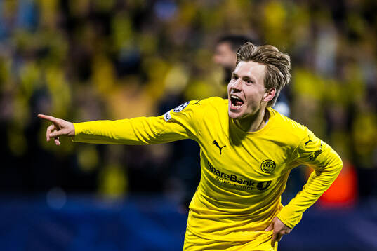 Jens Petter Hauge of Bodø/Glimt celebrates