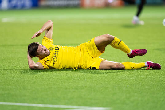 Fredrik Bjørkan of Bodø/Glimt in pain