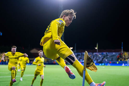 Jens Petter Hauge of Bodø/Glimt celebrates