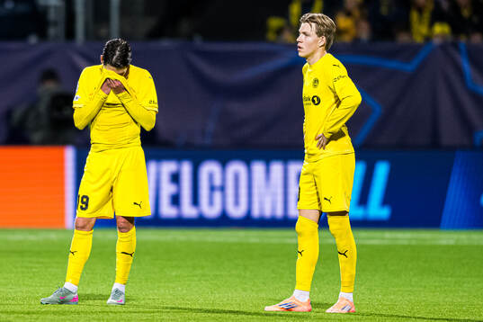Sondre Brunstad Fet and Jens Petter Hauge of Bodø/Glimt