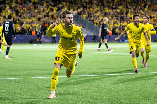 Jens Petter Hauge of Bodø/Glimt celebrates