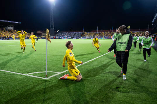 Jens Petter Hauge of Bodø/Glimt celebrates