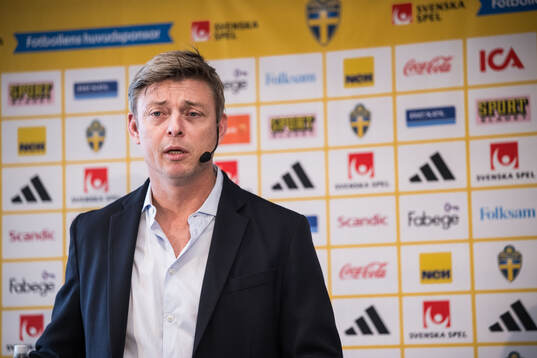 Head coach Jon Dahl Tomasson of the Swedish national