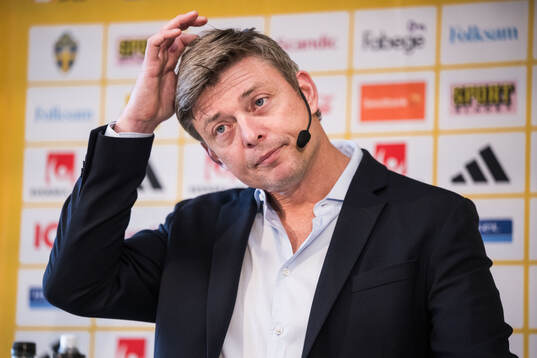 Head coach Jon Dahl Tomasson of the Swedish national