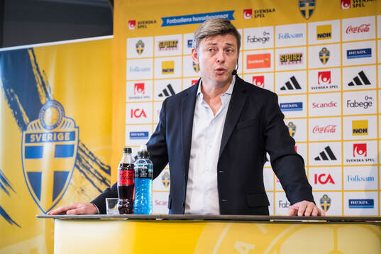 Head coach Jon Dahl Tomasson of the Swedish national