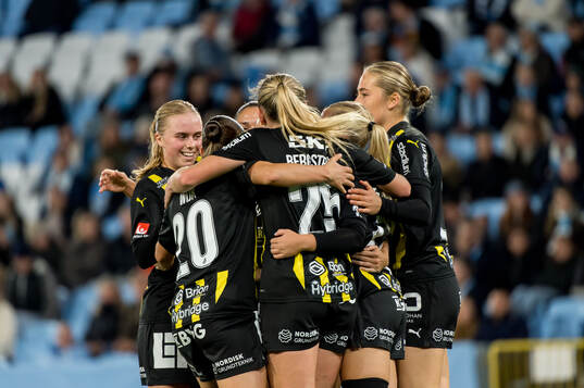Häckens spelare jublar