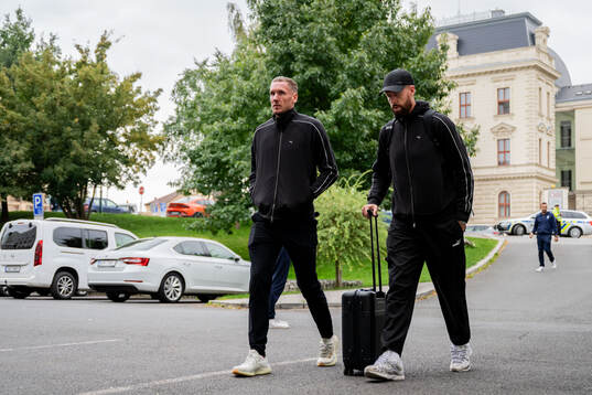 Goalkeeper Robin Olsen and Pontus Jansson of Malmö FF