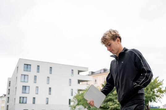 Hugo Bolin of Malmö FF arrives at the hotel