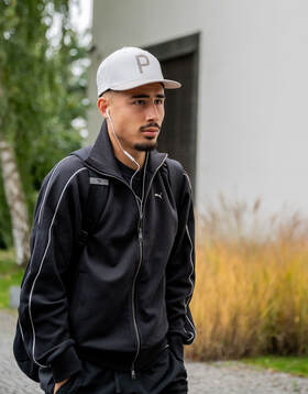 Adrian Skogmar of Malmö FF arrives at the hotel