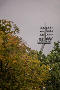 General view of floodlights at Doosan Arena