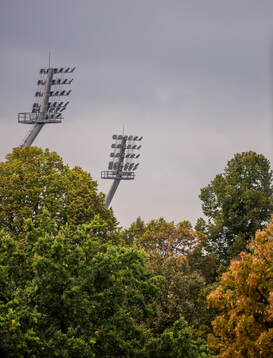 General view of floodlights at Doosan Arena