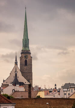 General view of the city of Plzen