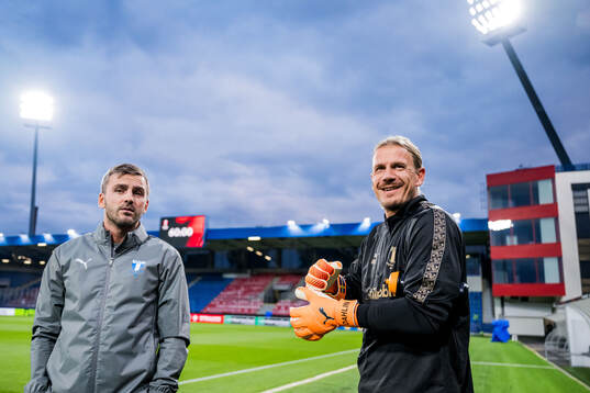 Goalkeeper coach Zlatan Azinovic and Goalkeeper Johan Dahlin