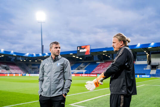 Goalkeeper coach Zlatan Azinovic and Goalkeeper Johan Dahlin