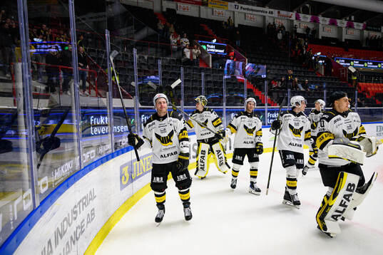 Västerås spelare jublar